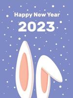 Chinese New Year 2023, year of the rabbit. Zodiac sign. rabbit ears vector