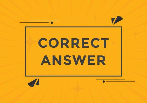 Correct answer text button.  Correct answer speech bubble. Correct answer banner label template. Vector Illustration