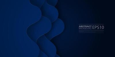 Abstract dark blue gradient illustration background with simple wave elements. cool design.Eps10 vector