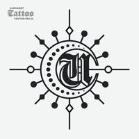 Alphabet U Tattoo Logo vector