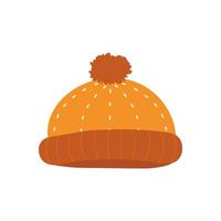 Winter or autumn hat icon. Hand drawn headwear isolated on white background. Vector illustration
