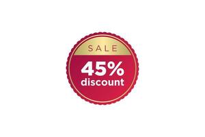 45 discount, Sales Vector badges for Labels, , Stickers, Banners, Tags, Web Stickers, New offer. Discount origami sign banner.