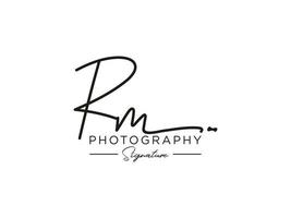 Letter RM Signature Logo Template Vector