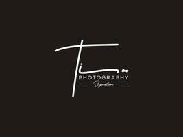 Letter TI Signature Logo Template Vector