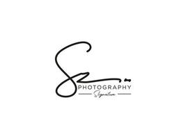 Letter SZ Signature Logo Template Vector