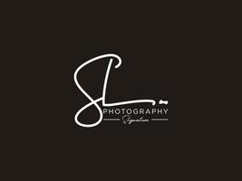 Letter SL Signature Logo Template Vector