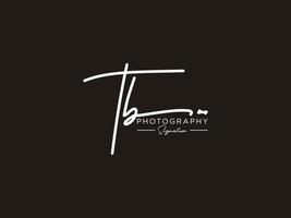 Letter TB Signature Logo Template Vector