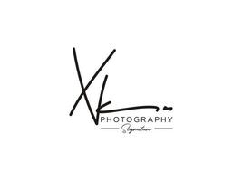 Letter XK Signature Logo Template Vector