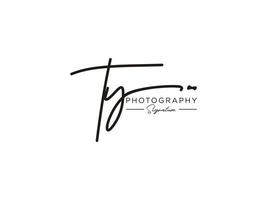 Letter TY Signature Logo Template Vector