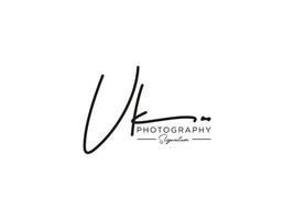 Letter VK Signature Logo Template Vector