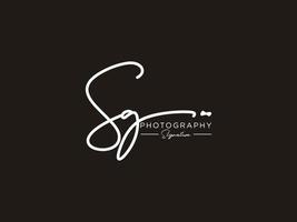 Letter SG Signature Logo Template Vector