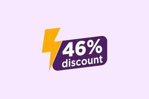 46 discount, Sales Vector badges for Labels, , Stickers, Banners, Tags, Web Stickers, New offer. Discount origami sign banner.