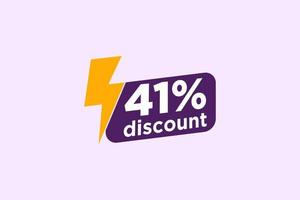 41 discount, Sales Vector badges for Labels, , Stickers, Banners, Tags, Web Stickers, New offer. Discount origami sign banner.