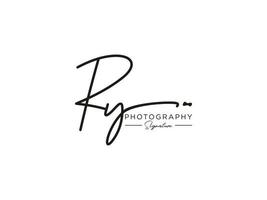 Letter RY Signature Logo Template Vector