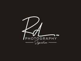 Letter RD Signature Logo Template Vector