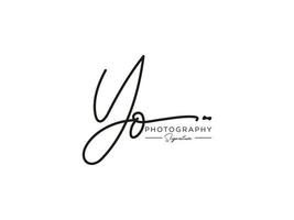 Letter YO Signature Logo Template Vector