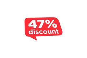 47 discount, Sales Vector badges for Labels, , Stickers, Banners, Tags, Web Stickers, New offer. Discount origami sign banner.