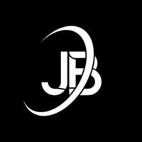 logotipo de jb. diseño jb. letra jb blanca. diseño del logotipo de la letra jb. letra inicial jb círculo vinculado logotipo de monograma en mayúsculas. vector