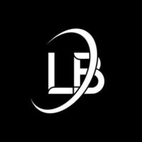 logotipo de libras. Diseño de libras. letra lb blanca. diseño del logotipo de la letra lb. letra inicial lb círculo vinculado logotipo de monograma en mayúsculas. vector