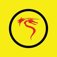 Ilustración de plantilla de logotipo de dragón vector