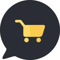 Shopping cart internet website button icon vector