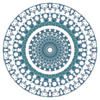 patrón de mandala abstracto con forma circular png