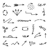 Vector set of hand drawn arrows, elements for presentation