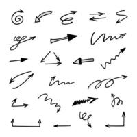 Vector set of hand drawn arrows, elements for presentation