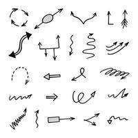 Vector set of hand drawn arrows, elements for presentation