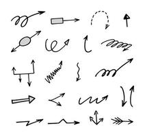 Vector set of hand drawn arrows, elements for presentation