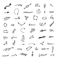 Vector set of hand drawn arrows, elements for presentation