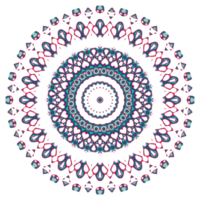 Abstract mandala ornament with circle shape png