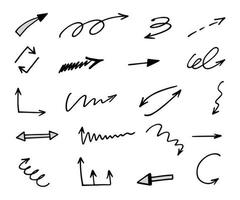 Vector set of hand drawn arrows, elements for presentation