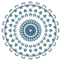 padrão de mandala abstrata com forma circular png