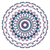 Abstract mandala ornament with circle shape png