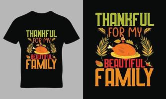 Thanks giving quote typography t-shirt design template vector