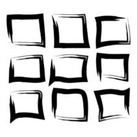 hand drawn square box illustration in doodle style vector