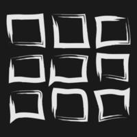 hand drawn square box illustration in doodle style vector