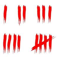 hand drawn prison wall sticks lines counter in doodle style vector