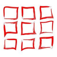 hand drawn square box illustration in doodle style vector