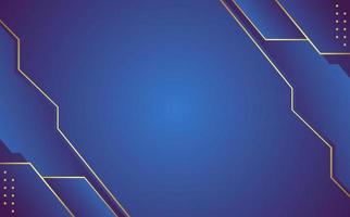 blue abstract gradient vector background with gold lining