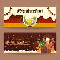oktoberfest illustration horizontal banner design