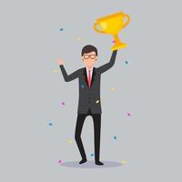 business people character with different poses vector