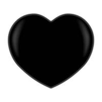 diseño de vector de corazón negro realista