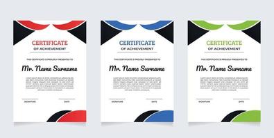 modern certificate template with realistic texture diamond shaped on the ornament and modern pattern background vector