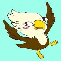 cute little eagle vector illustration