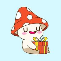 cute little mushroom vector illustration