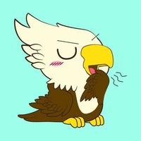 cute little eagle vector illustration