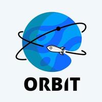 Orbit Rocket to The Moon vector