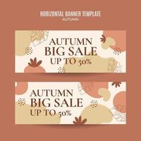 Set of abstract autumn backgrounds for social media stories or web banner. Use for event invitation, discount voucher, advertising. vector